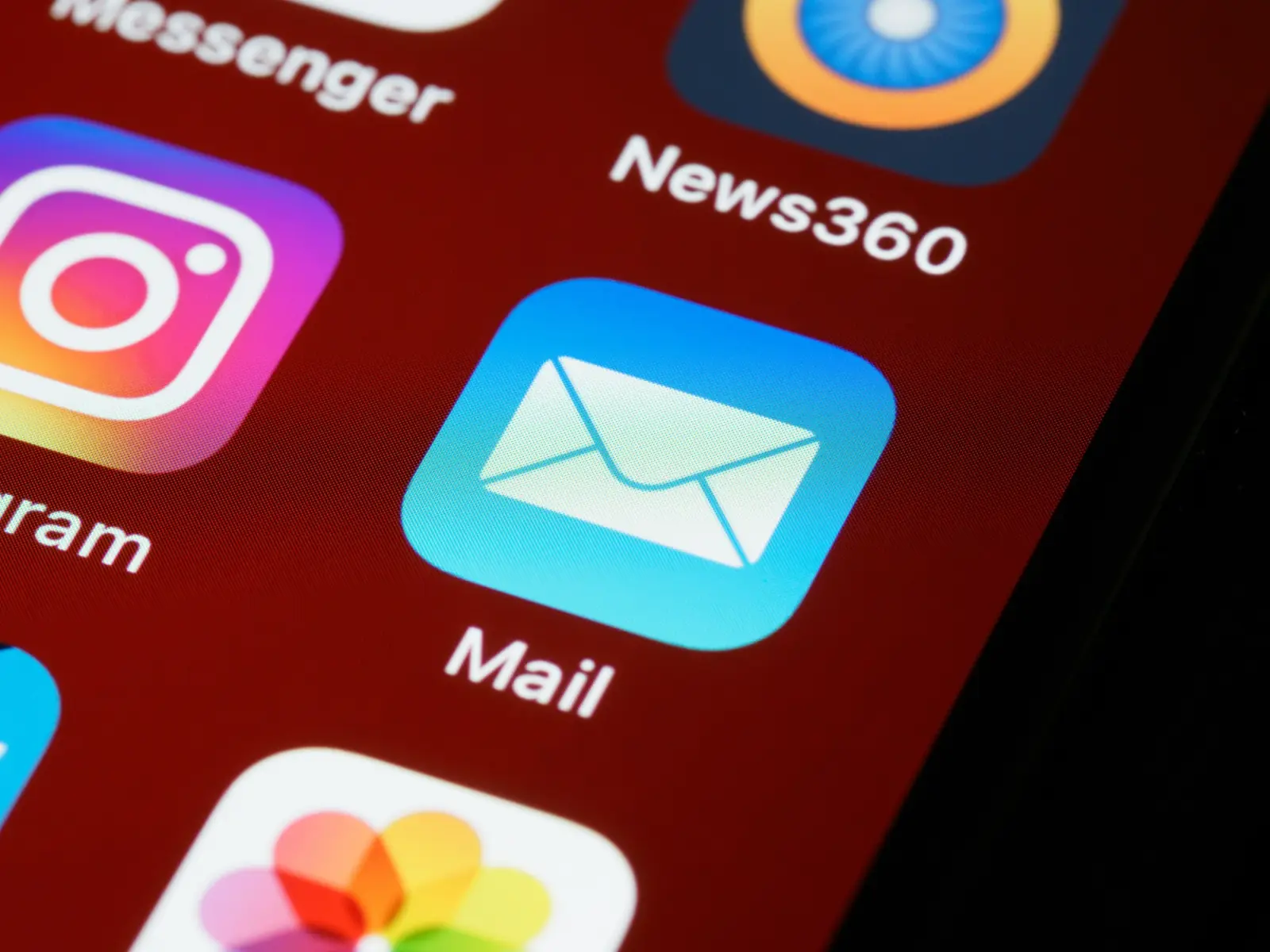 The Mail app icon on a phone screen